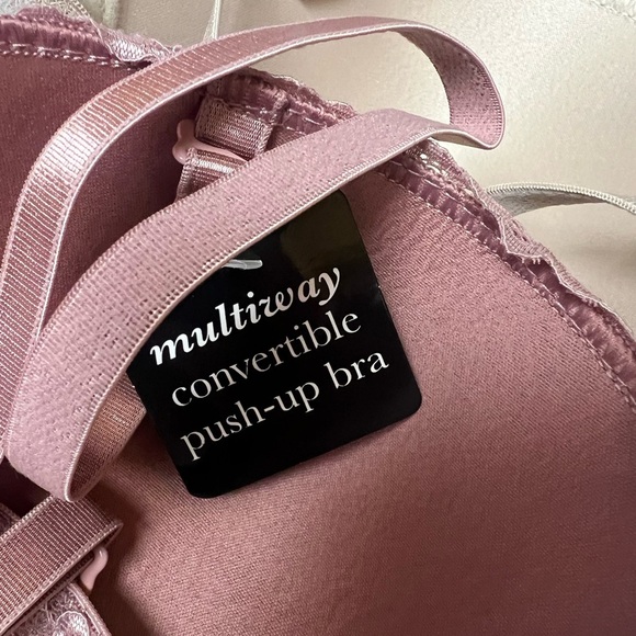 $68 Rene  Rofe Lace Underwire Bra Set - Burgundy, Cream, Mauve - Picture 9 of 9